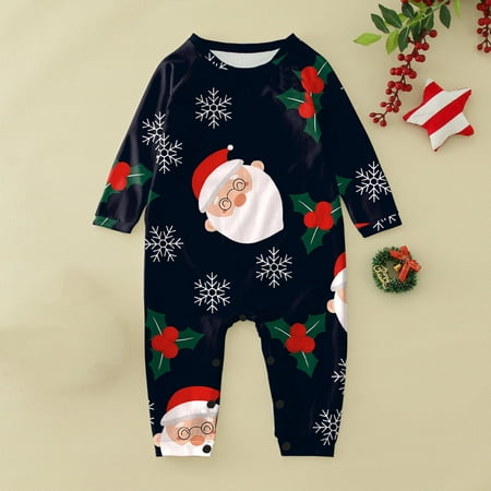

ERTUTUYI Christmas Family Clothing Pajama Set Baby Style Navy 9M