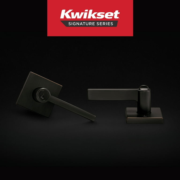 Kwikset Halifax Square Keyed Entry Lever Doorknob with Smartkey