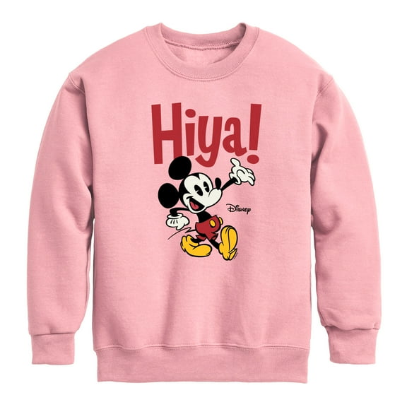 Disney - Mickey Mouse - Hiya! - Youth Crewneck Fleece Sweatshirt