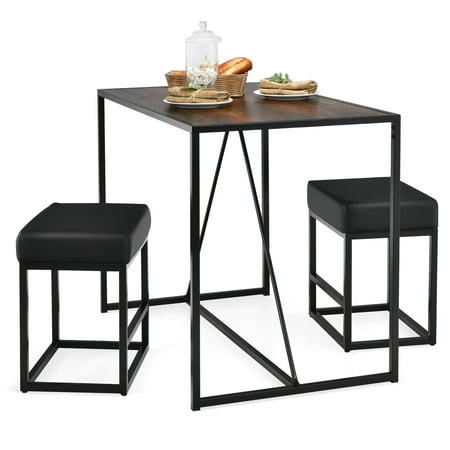 Topbuy 3 PCS Dining Room Set Kitchen Dining Table With 2 Chairs