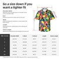 thumbnail image 3 of Abstract Dots Men'S 3d Print Casual Button Down Shirts, Novelty Hawaiian Short Sleeves 2xl, 3 of 7