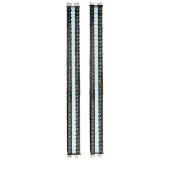 2 Pcs Bande de Borne 660V 15A Bloc de Barrière de Borne Matériau de Qualité Supérieure avec Couvercle Transparent, pour Circuits Électroniques