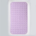 thumbnail image 2 of Semfri Bath Tub Shower Mat Medium Size 27.5 x 15 inch Non Slip Bath Tub Mats Shower Mats with Drain Holes and Suction Cups Clear Purple, 2 of 8