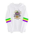 thumbnail image 2 of Craaazy Women's Mardi Gras Sweatshirt Mask Prints Warm Hooded Shirts with Pockets Gifts, 2 of 4