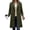 Army Green, variant on Women's Mid Long Coat Notched Lapel Single Breasted Casual Loose Long Sleeve Overcoat Warm Fall Winter Outerwear Jacket with Pocket