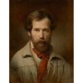 thumbnail image 2 of Friedrich von Amerling 12x14 Gold Ornate Wood Frame and Double Matted Museum Art Print Titled - Self -Portrait (1846), 2 of 4