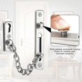 thumbnail image 3 of Security Chain, 304 Stainless Steel Door Chain, Door Chain Lock with Screws, Used for Family Hotel Interior Doors and Windows, Brushed Chrome Silver, 3 of 5