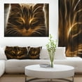 thumbnail image 1 of Illustration de Chat Fractal Lumineux - Art Mural sur Toile d'Animal, 1 of 3