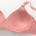 thumbnail image 5 of MVRLSH Jelly Bras For Women Womens Striped Three Hook Clasp Wireless Bra Middle Elderly Full Coverage Support Pink 36-44, 5 of 8