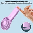 thumbnail image 6 of Mini Portable Fan,Powerful Personal Handheld Fan with 3 Speeds,USB Rechargeable,Cute and Small for Outdoor/Office/Travel/Home,Purple, 6 of 7