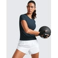 thumbnail image 3 of CRZ YOGA Seamless Workout Tops for Women Running Gym Athletic Yoga Short Sleeve Shirts, 3 of 5