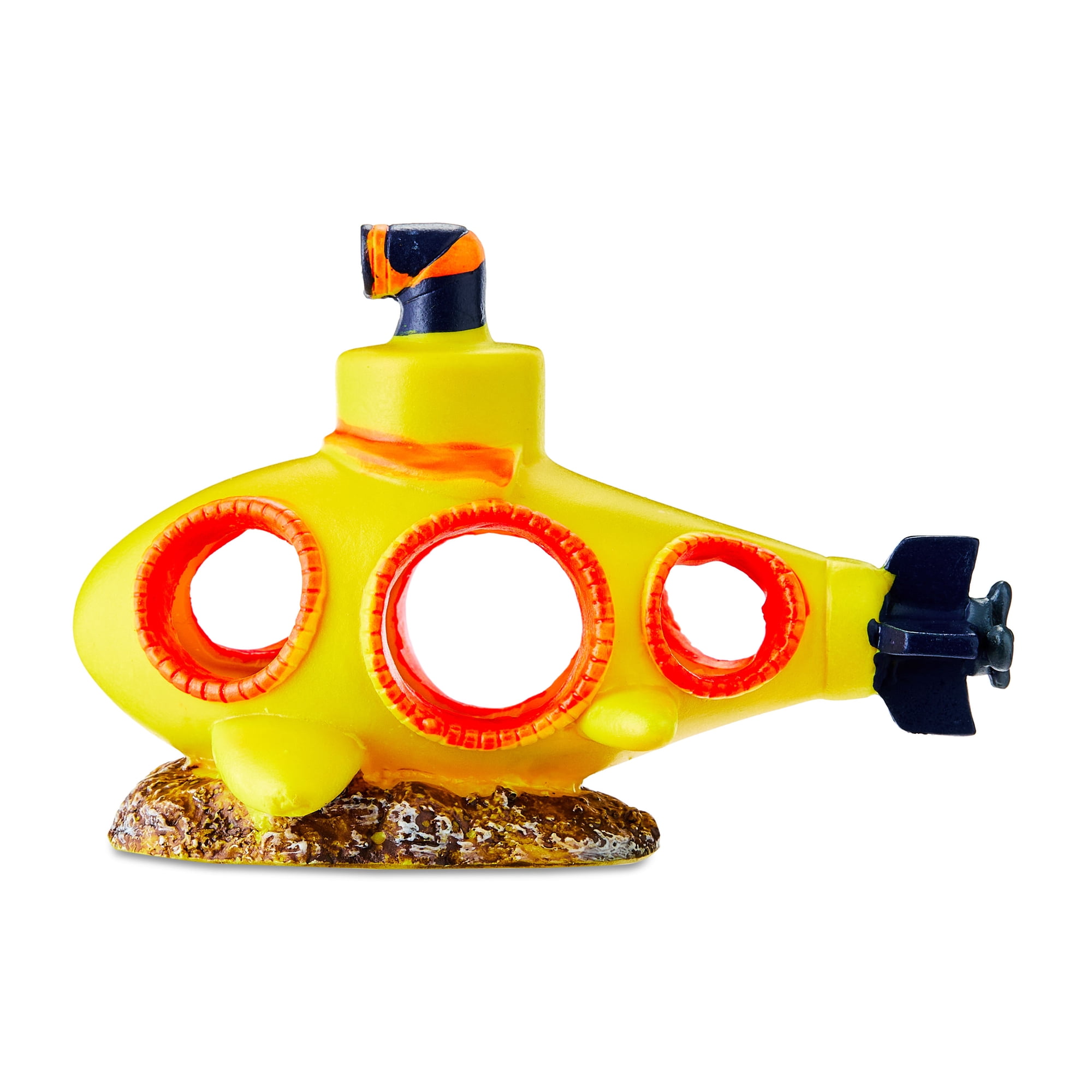 Vibrant Life Yellow Submarine Glow in the Dark Polyresin Aquarium Decor
