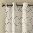thumbnail image 4 of Brooklyn Metallic Geo Panneau Embroidered Window Gris 50x63", 4 of 4