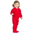 thumbnail image 6 of Family Matching Footed Pajamas Bright Red Toddler Fleece One Piece - Small, 6 of 7
