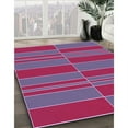 thumbnail image 3 of Ahgly Company Machine Washable Indoor Square Transitional Medium Purple Area Rugs, 4' Square, 3 of 7