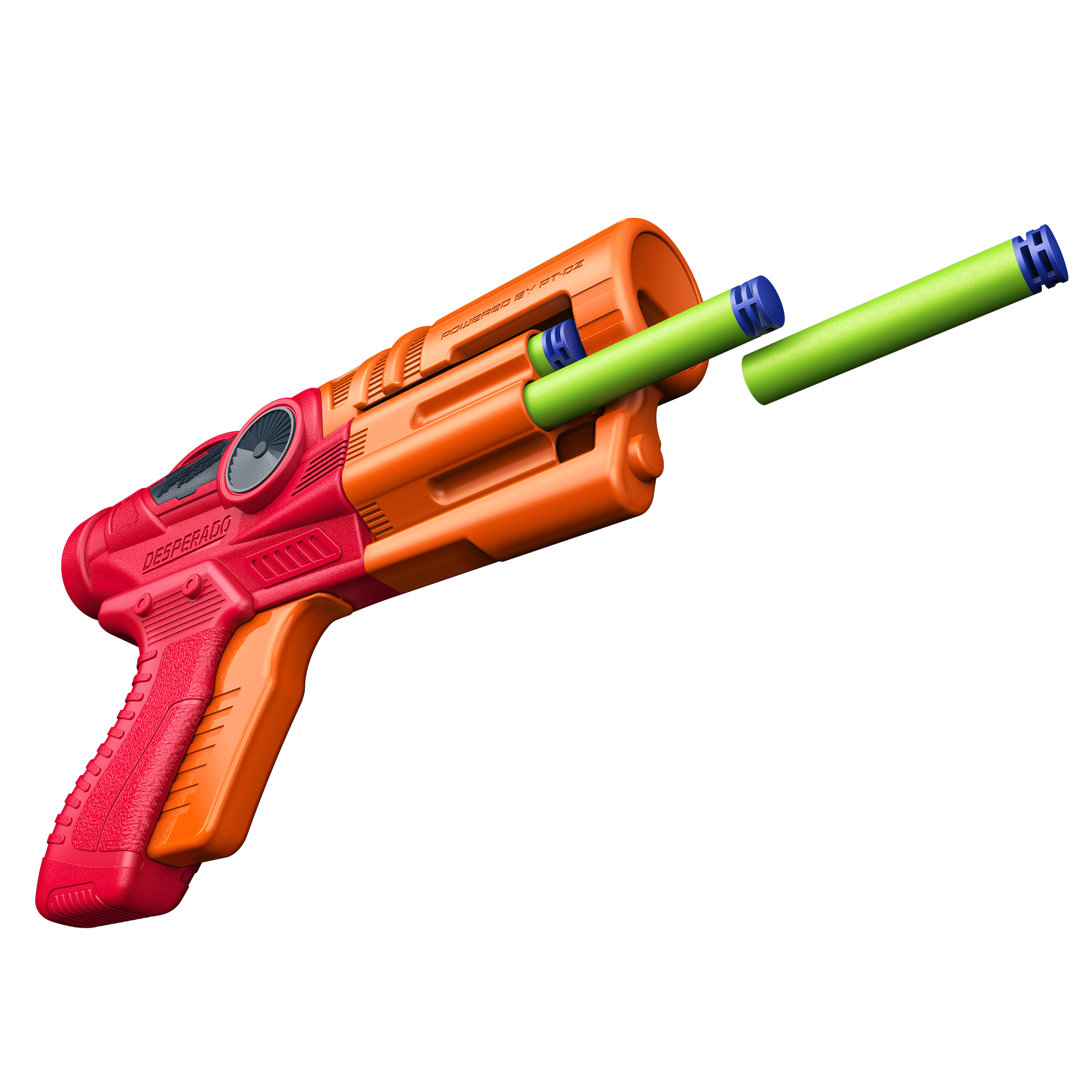 Adventure Force Desperado Foam Dart Blaster, Double-Action and Slamfire with 12 Waffle Tip Darts Compatible with Most Standard Full-Length NERF Elite and XShot Dart Blasters, 8+