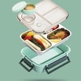 thumbnail image 6 of Microwave Safe Stainless Steel Bento Lunch Box with Divided Compartments for Meal Prep Portable Food Container for Office Use Silver, 6 of 8