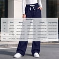 thumbnail image 3 of Kvture Women's Cargo Pants Casual Straight Wide Leg Work Pants Elastic Waisted Lightweight Loose Hiking Pant with Pockets, 3 of 8