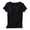 black, variant on Women's Built-in Bra Padded Active Camisole Shirt, Modal Short Sleeves Pajama Casual Tops T-Shirt, Multicolor, M-2XL