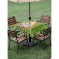 thumbnail image 3 of Green Happy Easter Outdoor Tablecloth - 54x54 Inch Square Dining Table Cover, Spring Easter Eggs Floral Plaid Waterproof Outdoor Table Cloth with Umbrella Hole & Zipper for Picnic/Patio/Party, 3 of 7
