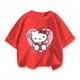 thumbnail image 2 of 2024 Ropa infantil Verano Camiseta con estampado de Hello Kitty Camiseta de moda infantil Camiseta de manga corta Top de cuello redondo para niñas, 2 of 5