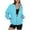 Light Blue, variant on Front Zip Sweatshirt Jacket No Hood Womens Solid Cotton Baggy Fall Coats Pockets Cozy Zipper Outwear (M, Khaki)