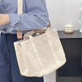 thumbnail image 3 of Bolso de mano de lona utilitario con compartimentos Bolsos de mano cruzados resistentes para mujer Bolso de hombro con múltiples bolsillos, 35*25 cm, 3 of 5