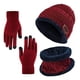 thumbnail image 3 of Gorros Bufanda Guantes Conjunto Frio Invierno Unisex De Lana, 3 of 8