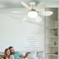 thumbnail image 4 of Toystoory Blanco gran área de barlovento LED Control remoto ventilador con cabezal móvil disipación de calor fuerte y rápida Electrodomésticos 30W, 4 of 6