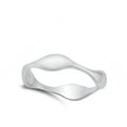 thumbnail image 4 of Polished Elegant Modern Wave Ring .925 Sterling Silver Band Jewelry Female Male Unisex Size 7, 4 of 4