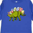 thumbnail image 4 of Inktastic Easter Bunny Stegosaurus with Eggs and Pink Ears Boys or Girls Long Sleeve Toddler T-Shirt, 4 of 5
