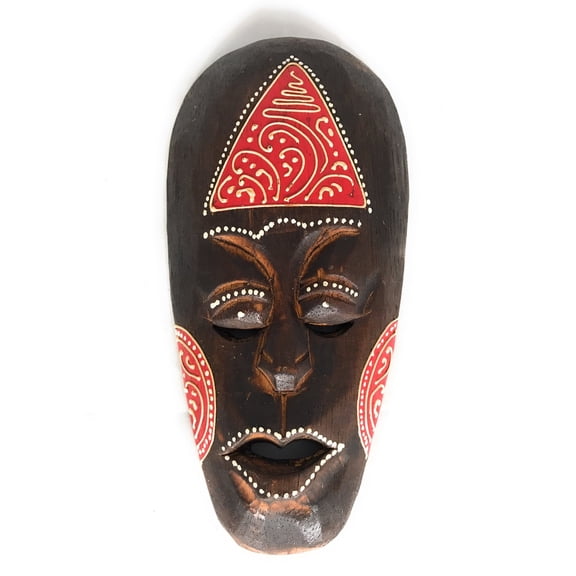 Tribal Tiki Mask 8" Red - Tattoo Primitive Art | #wib370320r