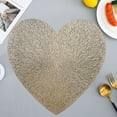 thumbnail image 2 of PVC Heart-Shaped Placemats Set - Non-Slip Heat Resistant Table Protectors (15x15in Hollow Design) Waterproof Washable for Kitchen Counter Dinners, 2 of 6