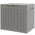 thumbnail image 1 of Coffre de Terrasse de 28 Gallons, Boîte de Rangement Extérieure en Résine avec Poignées, Contenant de Rangement Imperméable et Résistant aux UV, 1 of 7
