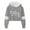 Z15-Grey, variant on Yuncity Cute Hoodies for Teen Girls Sweatshirt Kids Casual Loose Active Full Sleeves Sweatshirts Hooded Short Pullover Letter Print Striped Teen Crop Tops Black 3-4 Years