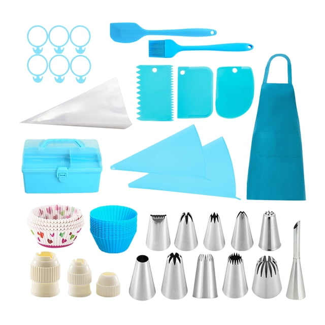 161 Uds. Kits de decoración de pasteles DIY con bolsas de repostería desechables boquillas para manga pastelera puntas tazas para pasteles