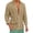 Khaki, variant on Asxite Mens Plus Size Tops Fall Solid Cotton Linen Button Down Long Sleeve Shirts