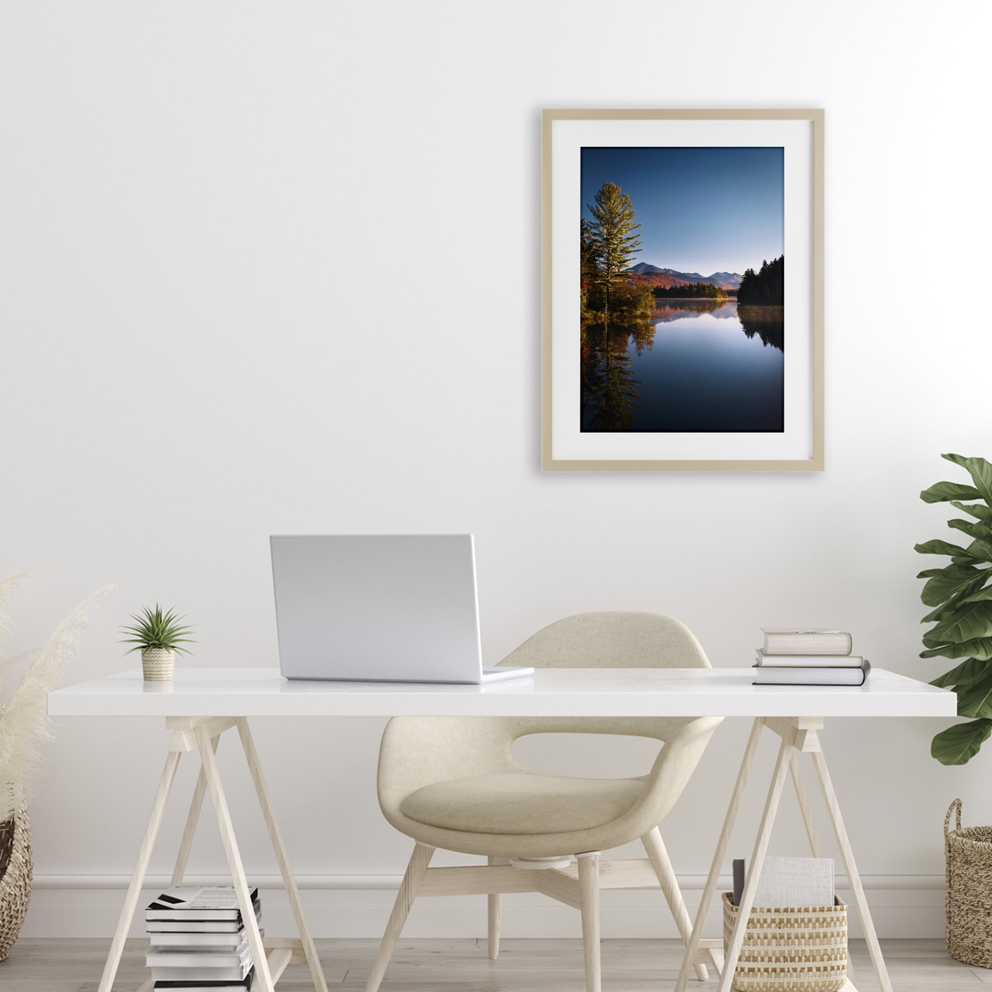 Stupell Industries Autumn Morning Wilderness Birch Framed Print Under Glass, design by Jonathan Zaharek