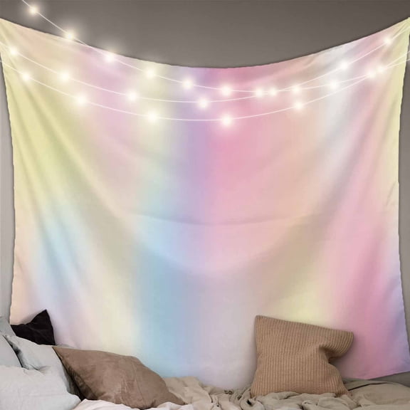 Pink Purple Tapestry for Bedroom Wall Hanging Tapestry, Modern Colorful Ombre Abstract Tie Dye Art Ceiling Backdrop Tapestries Poster Blanket Wall Decor for Teens Room Living Room Dorm 39" x 59"