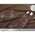 thumbnail image 2 of Soimoi Modal Satin Fabric Leaves & Wild Flower Decor Fabric Printed Yard 42 Inch Wide, 2 of 3