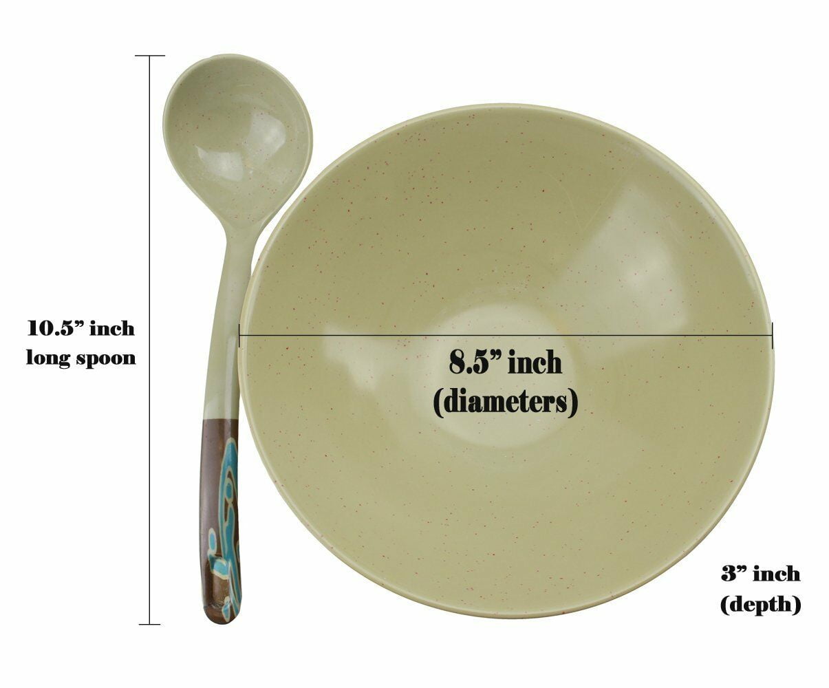 Set of 10~ Quality Japanese Big Soup Ramen Bowls w ONE 10" long Spoon (10 B11899, 1 B11897)