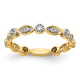thumbnail image 1 of 14K Yellow Gold Real Diamond Fancy Band, 1 of 1