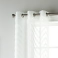 thumbnail image 2 of Lanco Heavenly Wavy Weave Sheer Grommet Panel Pair White, Set of 2, Size 37 x 84", 2 of 3