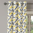 thumbnail image 2 of Ambesonne Feather Grommet Curtain, Bohemian Exotic Plumage, 50" x 96", Grey Yellow, 2 of 6