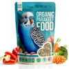 80% Organic Parakeet Food - No Fillers, Fatty Seeds, or Dyes - Human Grade Seed Mix, Grain & Wholesome Veggies - Designed for Budgies, Lovebirds & Parrotlets – Made in USA (2 lbs)