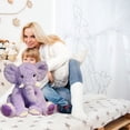 thumbnail image 4 of hirigin Elephant Stuffed Animal Soft Fluffy Stuffed Elephant Plush Toy Gift for Kids Toddler Girls Boys, 4 of 8