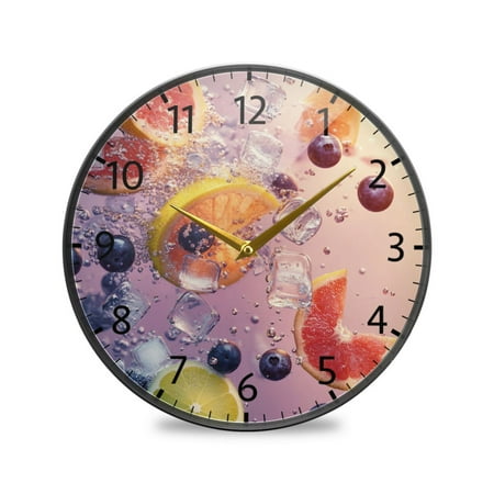 BZSMCE Wall Clock Acrylic Size:9.5*9.5in/11.9*11.9in Blueberry Burst Design Pattern Clock
