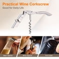 thumbnail image 4 of Unique Bargains 4.7' Wine Opener Waiter Corkscrew Red Wine Bottle Opener with Foil Cutter Silver, 4 of 6