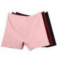 BSDJILFG 3PC Women s Shorts Plus Size XL-6XL Solid Color High Waist Comfy Leak Proof Cotton Short Underwear Shorts