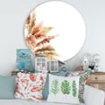 thumbnail image 2 of Designart 'Exotic Dry Pampas Grass On White Background' Traditional Circle Metal Wall Art 36x36 - Disc of 36, 2 of 5